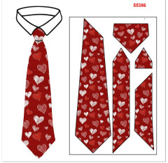 MOB Kravata srdce panel ve střihu tisk na objednávku