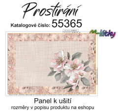 MOB Panel 45x31 cm (prostírání)  kolekce vintage starorůžové malované květy náš tisk na objednávku