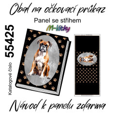 MOB Panel se střihem - obal na očkovací průkaz - boxer kočárkovina