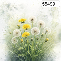 OB Panel čtvercový jarní kolekce pampelišky výběr z rozměrů a materiálů – tisk na objednávku