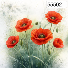 OB Panel čtvercový jarní kolekce vlčí máky výběr z rozměrů a materiálů – tisk na objednávku