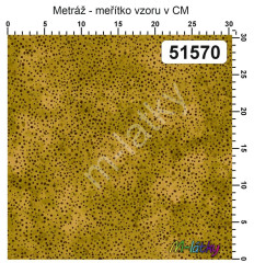 F FQ kolekce tečky na mramoru - hořčicovo hnědá 45x55 cm 100% bavlna