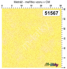 F FQ kolekce tečky na mramoru - žlutá 45x55 cm 100% bavlna