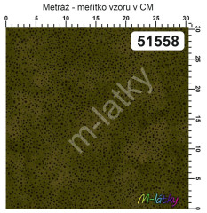 F FQ kolekce tečky na mramoru - khaki zelená 45x55 cm 100% bavlna