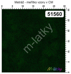 F Textilní panel bavlněný satén kolekce tečky na mramoru - temně zelená 45x55 cm 100% bavlna