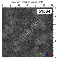 F Textilní panel bavlněný satén kolekce tečky na mramoru - šedá 45x55 cm 100% bavlna