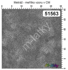F Textilní panel bavlněný satén kolekce tečky na mramoru - šedá 45x55 cm 100% bavlna