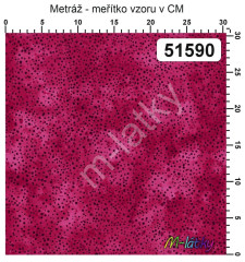 F Textilní panel bavlněný satén kolekce tečky na mramoru - malinová 45x55 cm 100% bavlna