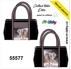 MOB Panel se střihem - cestovní taška Dáša - slon Kočárkovina - fotonávod v popisu produktu