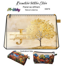 MOB Panel - Kosmetická taštička Eliška s monogramem a jménem strom života návod k panelu zdarma - více v popisu produktu