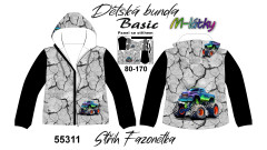 MOB F - Panel se střihem dětská bunda Basic - Off road Digitální tisk m-látky - výběr z variant  střih Fazonetka