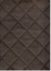 PA Prošívaná koženka hnědá - velikost čtverce cca 5 cm 100% polyester