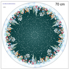 OB Podložka  pod stromeček / ubrus - vánoční -sněhuláci - průměr cca 70 cm Broušené mikrovlákno (velur) - panel k ušití