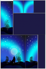 Panel 225 cm  - bunda bez střihu - vlk softshell - vlastní sublimační tisk - bílá rubová strana