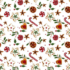 OB Metráž vánoční tisk  - 11 vánoční dekorace náš tisk na objednávku – výběr z materiálů