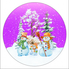 Panel vánoční prostírání - podkafíčka průměr 12 cm Broušené mikrovlákno (velur)  - panel k ušití
