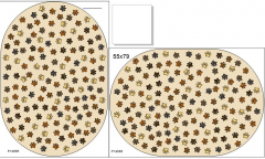 Pelíšek ovál  -  rozměr cca 70x100 cm tlapky (3)