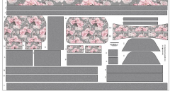 OB Kabelka malá - vhodná do setu k cestovní kabele - růže kočárkovina - návod ke stažení v popisu produktu