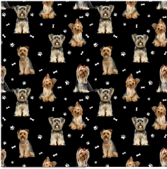 OB Jorkšírský teriér 9 náš tisk na objednávku – výběr z materiálů