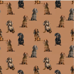 OB Metráž jezevčík 14 náš tisk na objednávku – výběr z materiálů