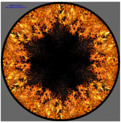 OB Panel - kolová sukně  výběr z průměru  od 60 do 145 cm - plameny tisk m-látky – výběr z rozměrů a variant materiálů