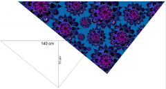 OB Panel k ušití - asymetrický trojúhelníkový šátek (šátko šála) - mandaly výběr z variant