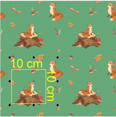 OB Metráž  lišky náš tisk na objednávku – výběr z materiálů