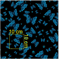 OB Metráž motýli 1 - autorský Metráž náš tisk na objednávku – výběr z materiálů