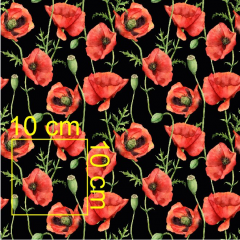 OB Metráž vlčí máky náš tisk na objednávku – výběr z materiálů