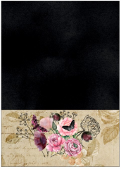 OB Panel  o rozměru 25x35 cm - vhodný na ušití peněženky - retro květy výběr z variant materiálu - vlastní sublimační tisk na objednávku