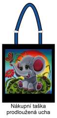 OB TL Panel - nákupní taška - prodloužená ucha - slon Kočárkovina - k tomu to panelu není návod - jedná se o jednoduchou nákupní tašku - pokud si nevíte rady s uchy na hlédněte do návodu k velké tašce přes rameno - který najdete v popisu tohoto produktu