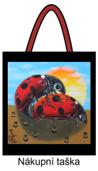 OB TL Panel - nákupní taška    - lehce erotické berušky Kočárkovina   - k tomu to panelu není návod - jedná se o jednoduchou nákupní tašku - pokud si nevíte rady s ušitím uch nahlédněte do návodu k velké tašce, který je ke stažení v popisu tohoto produktu