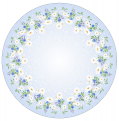 OB Panel - kolová sukně  výběr z průměru  od 60 do 145 cm - barevná tráva tisk m-látky – výběr z rozměrů a variant materiálů