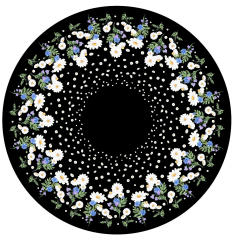 OB Panel - kolová sukně  výběr z průměru  od 60 do 145 cm - barevná tráva tisk m-látky – výběr z rozměrů a variant materiálů