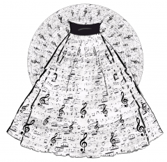 OB Panel - kolová sukně  výběr z průměru  od 60 do 145 cm - barevná tráva tisk m-látky – výběr z rozměrů a variant materiálů