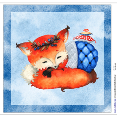 OB Panel k ušití  polštář - liška výběr z variant