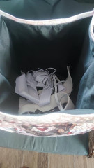 Panel k ušití -  košík XL  (na hračky, šicí nepořádek:) apod.) - vzor roboti (5)