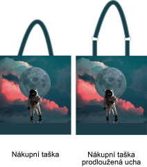 OB Nákupní taška - Astronaut panel se střihem náš tisk na objednávku