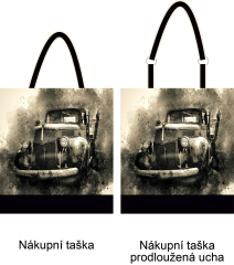 OB Nákupní taška - Pickup panel se střihem náš tisk na objednávku