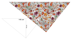 OB Panel k ušití - asymetrický trojúhelníkový šátek (šátko šála) - podzimní nostalgie výběr z variant