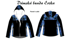 OB K - Panel k ušití - dámská bunda Erika - krystaly výběr z variant - vlastní sublimační tisk