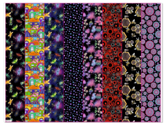 K OB - Koženkový panel 40x30 cm - klíčenka (8 ks o rozměru cca 5x30 cm) - koženka - vlastní UV tisk