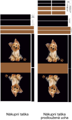 Panel k ušití  - nákupní taška/nákupní taška s prodluženými uchy - výběr z variant  - Kavalír (2)