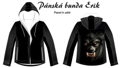 OB K - Panel k ušití -  pánská bunda Erik  - vlkodlak výběr z variant  - vlastní sublimační tisk
