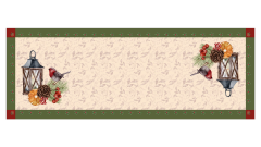 OB Panel k ušití -  ubrus (běhoun) - výběr z rozměrů a materiálů - vánoční Panel k ušití