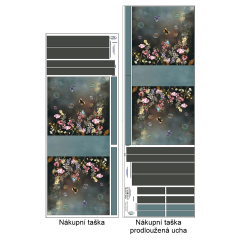Panel k ušití  - nákupní taška/nákupní taška s prodluženými uchy - výběr z variant  -  dýně , slunečnice (2)