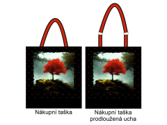 OB Nákupní taška - stromy panel se střihem náš tisk na objednávku