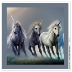 OB Panel k ušití  polštář - jednorožci výběr z variant