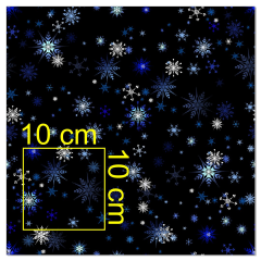 OB Metráž vločky (podklad černá) náš tisk na objednávku – výběr z materiálů
