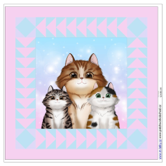 OB Panel k ušití  polštář - kočky ( bez obrysů) výběr z variant